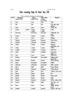 Đề cương ôn tập Tiếng Anh lớp 6 học kỳ II