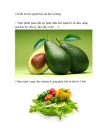 Chế độ ăn cho người loét dạ dày tá tràng