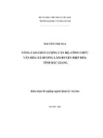 Nâng cao chất lượng cán bộ, công chức văn hóa xã hương lâm, huyện hiệp hòa, tỉnh bắc giang (tt) 