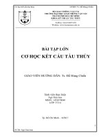 Bài tập lớn cơ học kết cấu tàu thủy