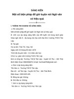 Sáng kiến một số biện pháp để giờ luyện nói ngữ văn có hiệu quả 