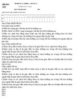 ĐỀ KIỂM TRA 45 hình học không gian 12chuwowng i 