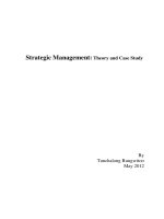 Strategic management theory and case study