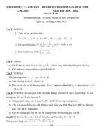 Đề thi tuyển sinh lớp 10 môn toán năm 2015 2016   sở GDĐT lạng sơn 