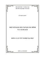 Một số dạng bài tập quang hình và cách giải 