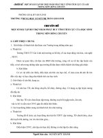 Chuyên đề một số bài tập bổ trợ nhằm phát huy tính tích cực của học sinh trong môn bóng chuyền 