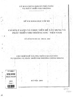 Cơ sở lý luận và thực tiễn để xây dựng và phát triển thị trường OTC việt nam 