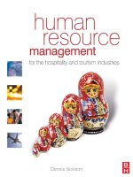 human resource management for the hospitality and tourism industries 0750665726