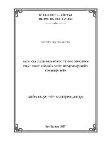 Đánh giá cảng quan phục vụ cho mục đích phát triển lúa nước huyện điện biên, tỉnh điện biên 