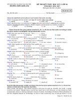 Đề kiểm tra học kỳ II môn Tiếng Anh lớp 10