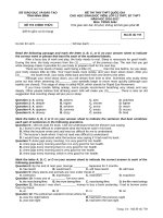 Đề thi thử THPTQG môn Tiếng Anh (đề số 7)