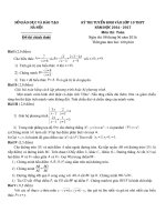 Đề thi tuyển sinh lớp 10 môn toán năm 2016 2017   sở GDĐT hà nội 