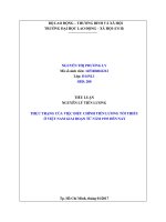 Tiểu luận Nguyên lý tiền lương Thực trạng của việc điều chỉnh tiền lương tối thiểu ở Việt Nam
