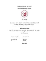 Hát quan làng trong đám cưới của người tày ở xã an phú, huyện lục yên, tỉnh yên bái (tt) 