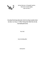 Giải pháp marketing nhằm phát triển thị trường sản phẩm thuốc tân dược
