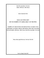 Nghiên cứu một số bài tập nhằm nâng cao khả năng phối hợp vận động môn bóng ném cho nam sinh viên k55 khoa thể dục thể thao trường đại học tây bắc 