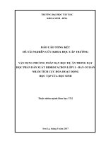 Cận dụng phương pháp dạy học dự án trong dạy học phần dẫn xuất HIĐROCACBON 