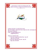 Bài dự thi vận dụng kiến thức liên môn để giải quyết tình huống tài nguyên nước và biện pháp giảm thiểu ô nhiễm môi trường nước 