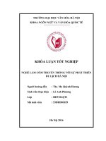 Nghề làm cốm truyền thống với sự phát triển du lịch hà nội (tt) 