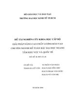 Giải pháp nâng cao chất lượng đào tạo chuyên ngành kế toán bậc đại học ngang tầm khu vực và quốc tế (kèm bảng tóm tắt) 