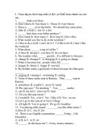 Đề ôn thi HSG 6 môn Tiếng Anh