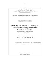 Thuế đối với thu nhập cá nhân từ chuyển nhượng bất động sản quy định và áp dung 