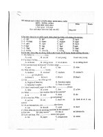 Đề thi HSG  Tiếng anh lớp 6 huyện Phú Xuyên