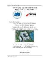 Một số giải pháp nhằm nâng cao tính chuyên nghieepj trong hoạt động môi giới bất động sản tại sàn giao dịch bất động sản an gia 