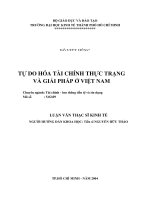 Tự do hóa tài chính thực trạng và giải pháp ở việt nam 