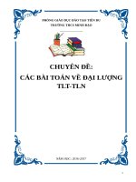 bài toán về đại lượng tỉ lệ thuận tỉ lệ nghịch