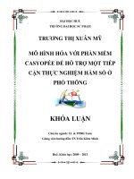 KHÓA LUẬN: MÔ HÌNH HÓA VỚI PHẦN MỀM CASYOPÉE ĐỂ HỖ TRỢ MỘT TIẾP CẬN THỰC NGHIỆM HÀM SỐ Ở PHỔ THÔNG