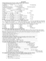 Ôn luyện tiếng anh lớp 6