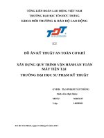 ĐỒ ÁN KỸ THUẬT AN TOÀN CƠ KHÍ