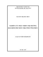 Nghiên cứu phát triển thị trường bảo hiểm phi nhân thọ tỉnh Vĩnh Phúc (LA tiến sĩ)