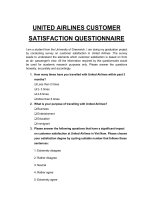 Customer satisfaction of united airline