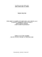 Khóa luận thu  TỔNG hợp và NGHIÊN cứu hợp CHẤT AZO 3 METYL 4  3 (3 AXETYL 4 HIDROXI 5 METYL 8 OXA 7 OXONAPHTYLAZONO)  