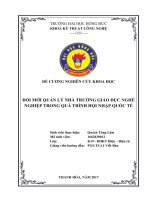 Đổi mới quản lý nhà trường giáo dục nghề nghiệp trong quá trình hội nhập quốc tế 