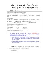 hai long voi chat luong dich vu y ye tai benh vien