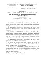 QUYẾT ĐỊNH về việc ban hành quy chế bổ nhiệm, bổ nhiệm lại, từ chức, miễn nhiệm 