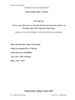 Vai trò của chính sách vay vốn phát triển kinh tế hộ gia đình nghèo ở xã hóa qùy huyện như xuân tỉnh thanh hóa 