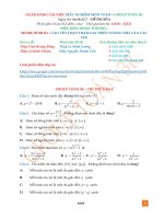 Đề thi thử THPTQG vật lí