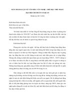 BẢN THAM LUẬN về VHVN TDTT 