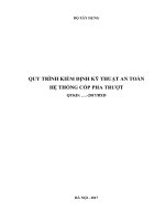 QUY TRÌNH KIỂM ĐỊNH KỸ THUẬT AN TOÀN HỆ THỐNG CỐP PHA TRƯỢT