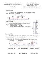 BỘ ĐỀ THI VẤN ĐÁP CƠ KỸ THUẬT, CAO DẲNG CẦU ĐƯỜNG