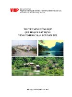 THUYẾT MINH TỔNG HỢP QUY HOẠCH XÂY DỰNG VÙNG TỈNH BẮC KẠN ĐẾN NĂM 2035