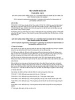 TIÊU CHUẨN QUỐC GIATCVN 8723 : 2012ĐẤT XÂY DỰNG CÔNG TRÌNH THỦY LỢI - PHƯƠNG PHÁP XÁC ĐỊNH HỆ SỐ THẤM CỦAĐẤT TRONG PHÒNG THÍ NGHIỆM