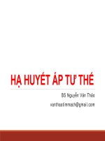 Hạ huyết áp tư thế bệnh sinh và điều trị