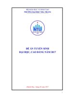 ĐỀ ÁN TUYỂN SINH ĐẠI HỌC, CAO ĐẲNG NĂM 2017