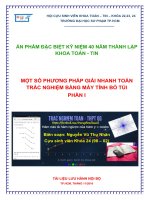 PP GIẢI NHANH TOÁN TRẮC NGHIỆM