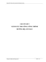 Chuyên đề 9: Giám sát thi công công trình đường bộ, sân bay